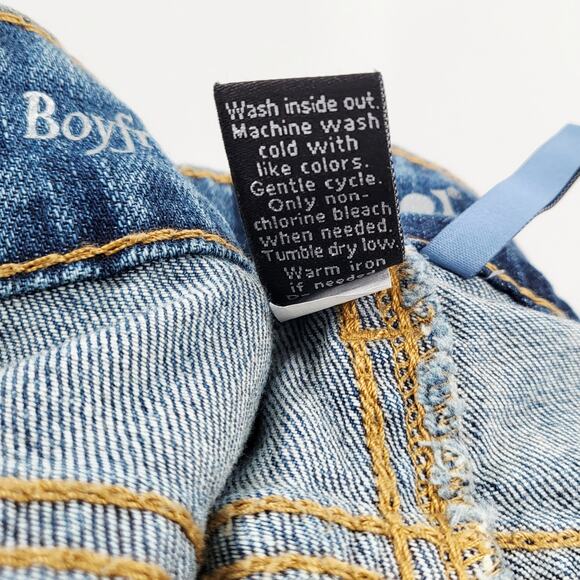 Apt. 9 Modern Boyfriend Medium Washed Distressed Blue Jeans Women's Size 8 - Picture 6 of 6